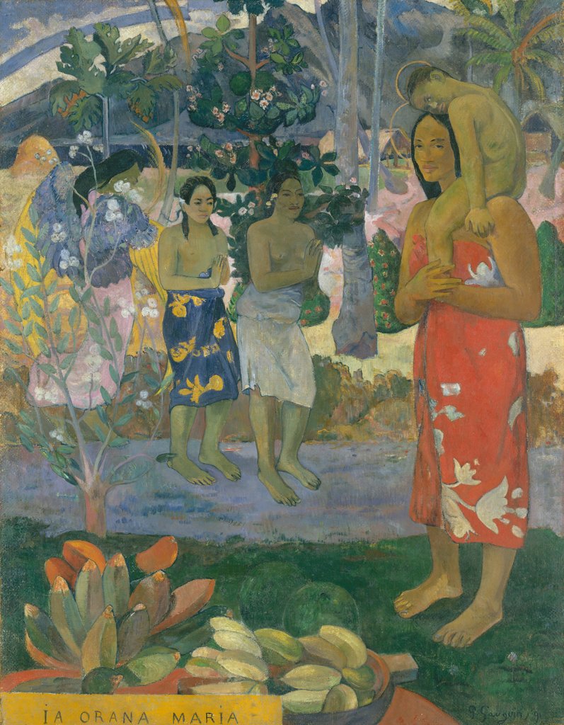 Detail of Ia Orana Maria, 1891 by Paul Gauguin