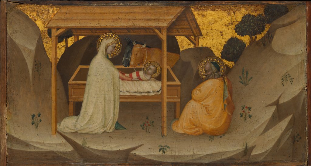 Detail of The Nativity, ca. 1350 by Puccio di Simone