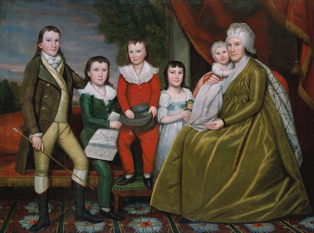 Detail of Mrs. Noah Smith and Her Children, 1798 by Ralph Earl
