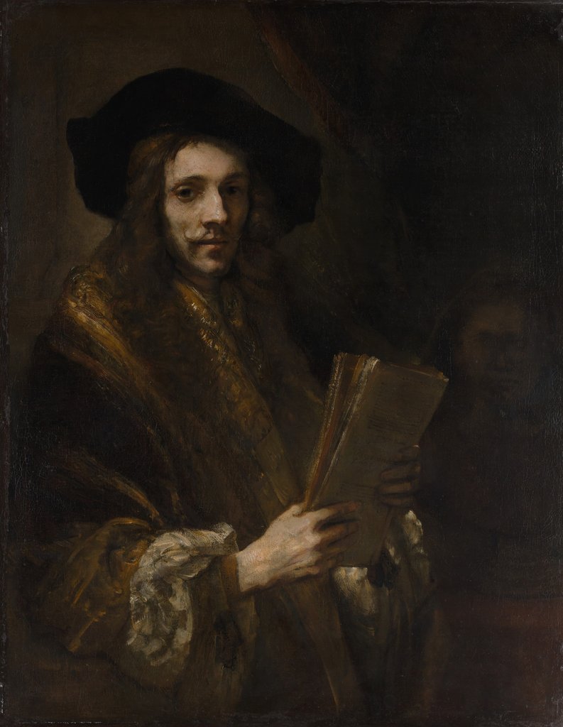 Detail of Portrait of a Man, probably ca. 1658-62 by Unknown