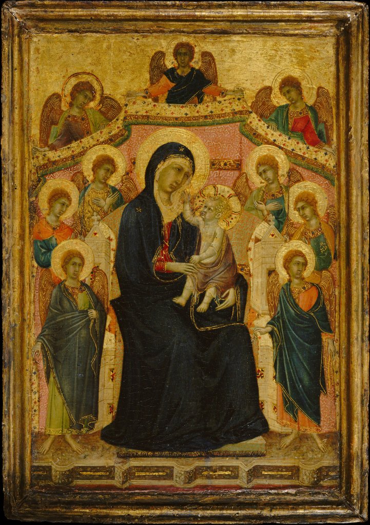 Detail of Madonna and Child with Nine Angels, ca. 1315 by Segna di Buonaventura