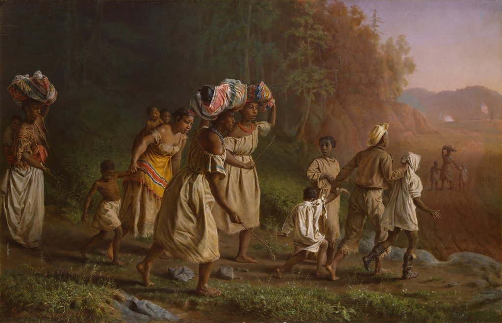 Detail of On to Liberty, 1867 by Theodor Kaufmann