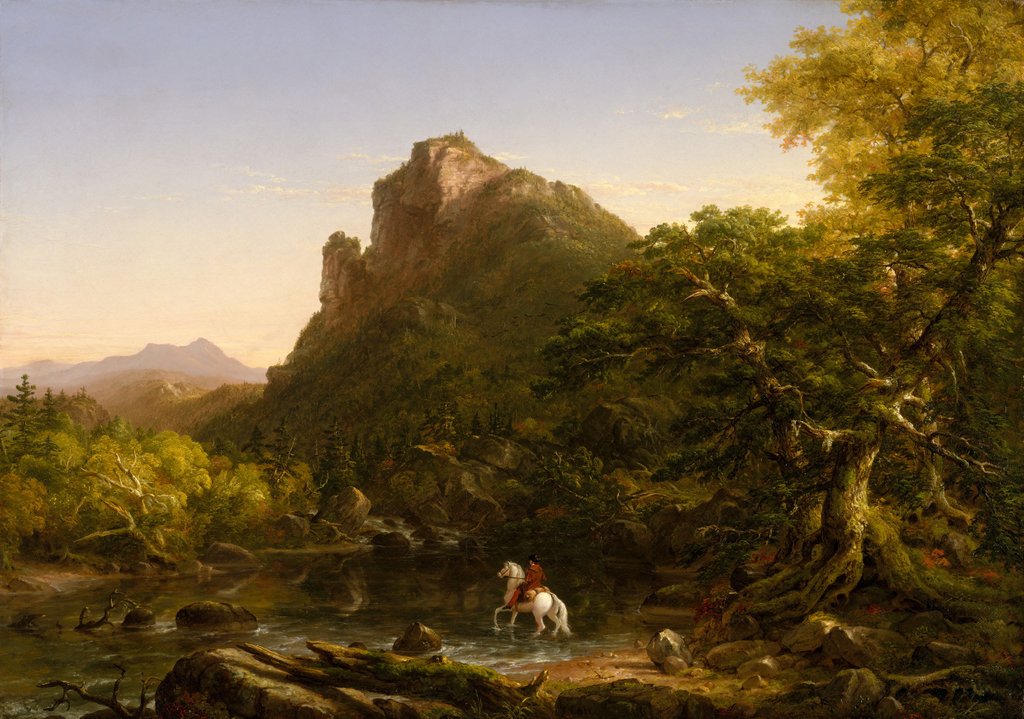 Detail of The Mountain Ford, 1846 by Thomas Cole