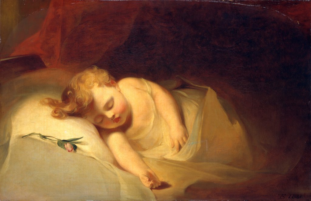 Detail of Child Asleep, 1841 by Thomas Sully