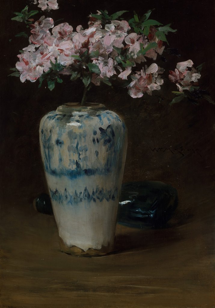 Detail of Pink Azalea?Chinese Vase, 1880-90 by William Merritt Chase