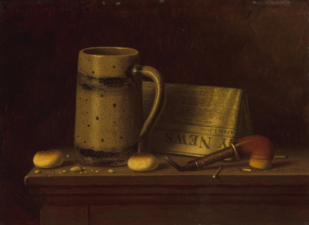 Detail of New York Daily News, 1888 by William Michael Harnett