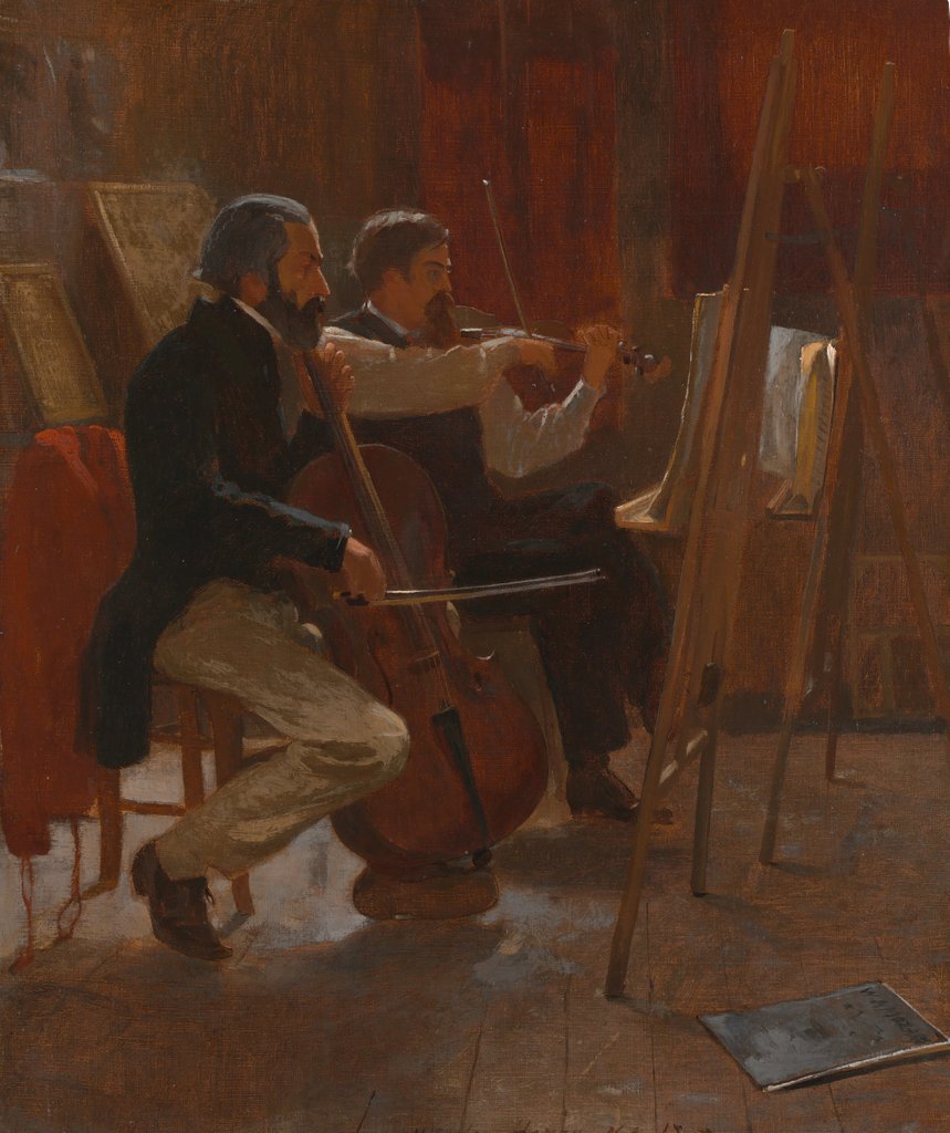 Detail of The Studio, 1867 by Winslow Homer