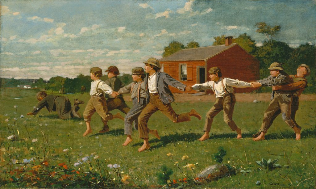 Detail of Snap the Whip, 1872 by Winslow Homer