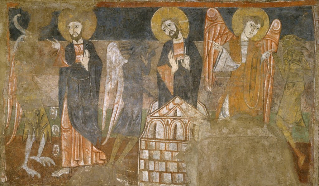 Detail of The Temptation of Christ by the Devil, first half 12th century by Unknown