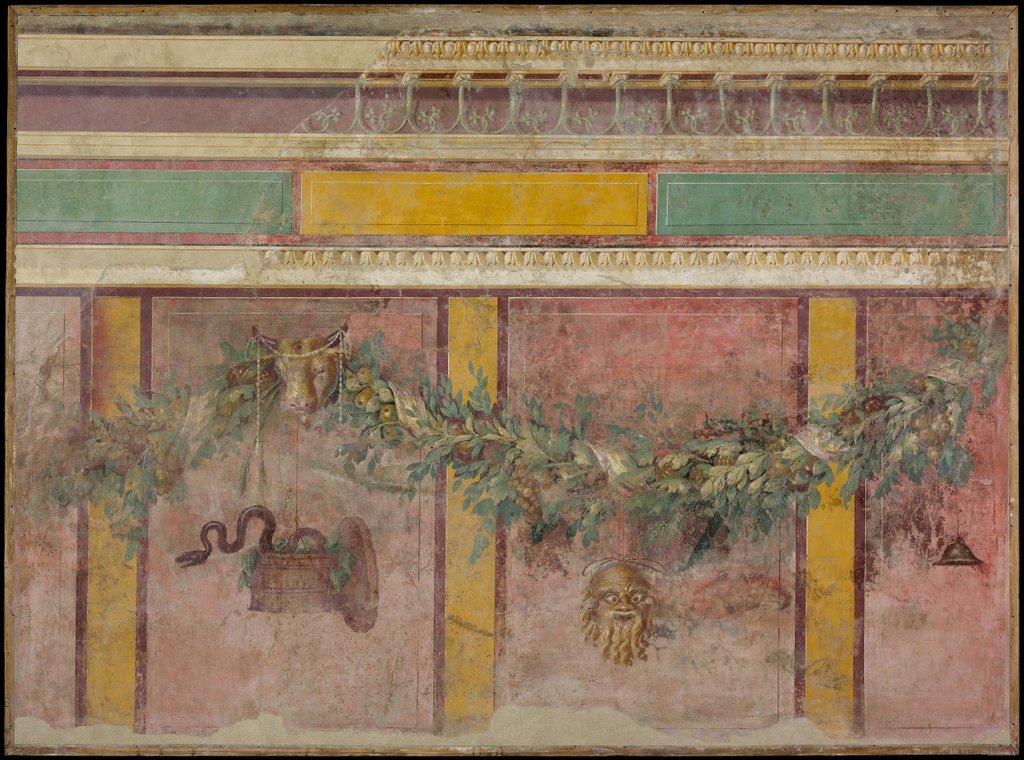 Detail of Wall painting from the west wall of Room L of the Villa of P. Fannius Synistor…, ca.50-40 B.C by Unknown