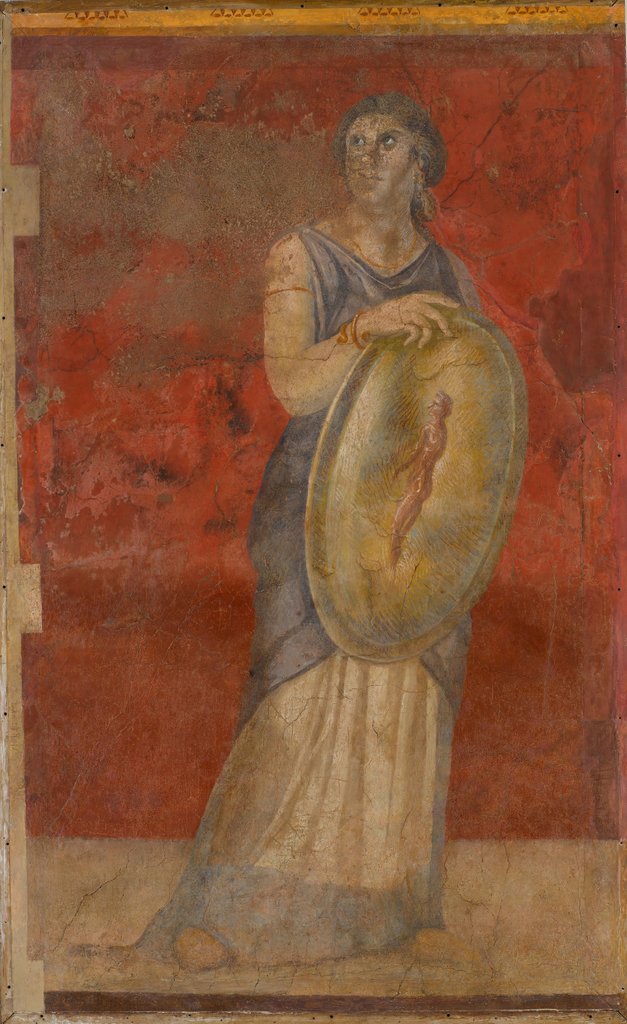 Detail of Wall painting from Room H of the Villa of P. Fannius Synistor at Boscoreale, ca. 50-40 B.C by Unknown