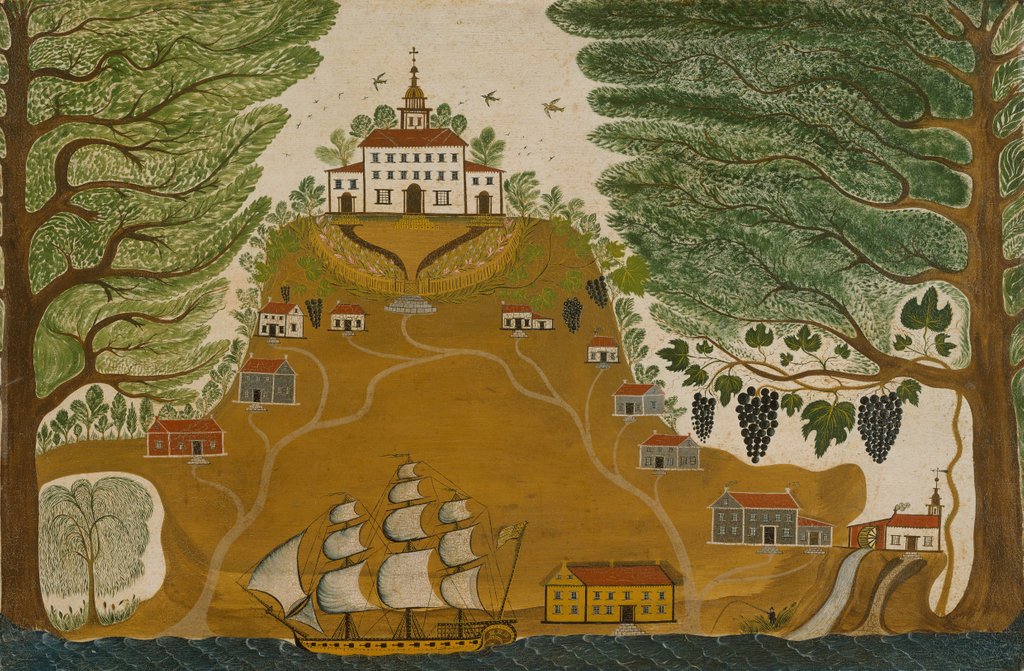 Detail of The Plantation, ca. 1825 by Unknown