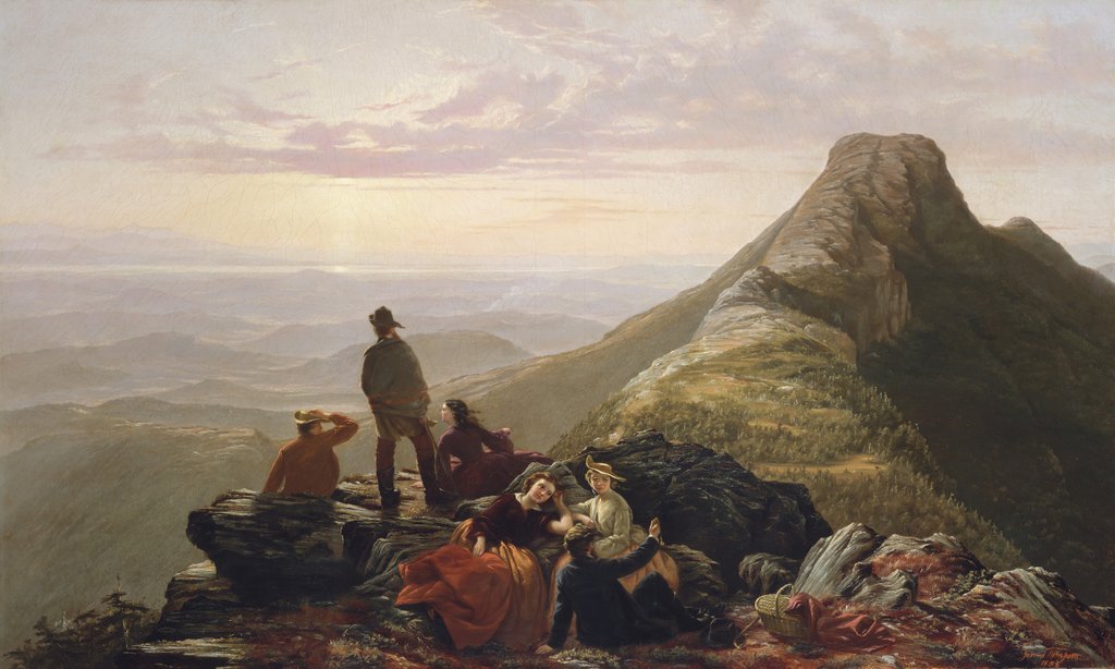 Detail of The Belated Party on Mansfield Mountain, 1858 by Jerome Thompson