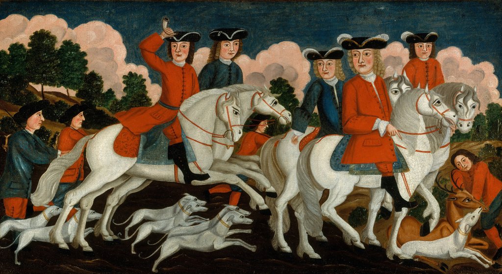 Detail of The Hunting Party?New Jersey, ca. 1750 by Unknown