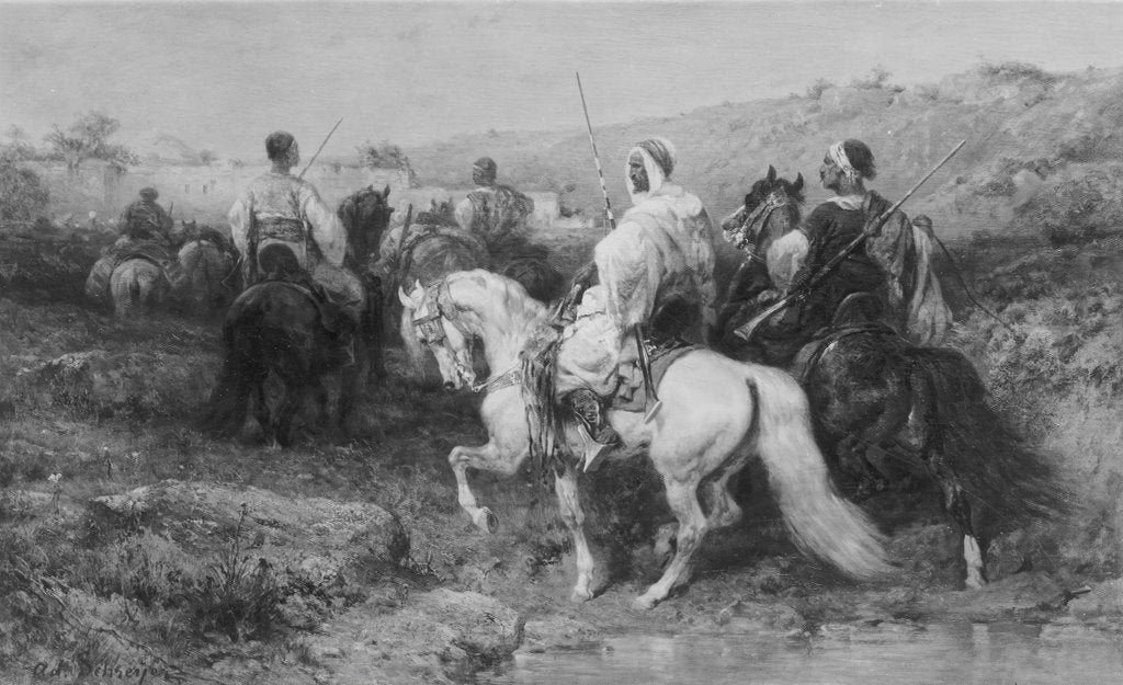 Detail of Arabs on the March by Christian Adolf Schreyer
