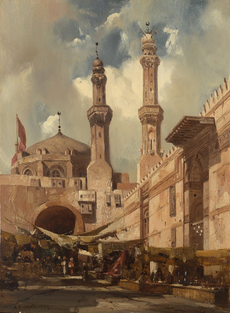 Detail of A Cairo Bazaar, 1839 by Adrien Dauzats