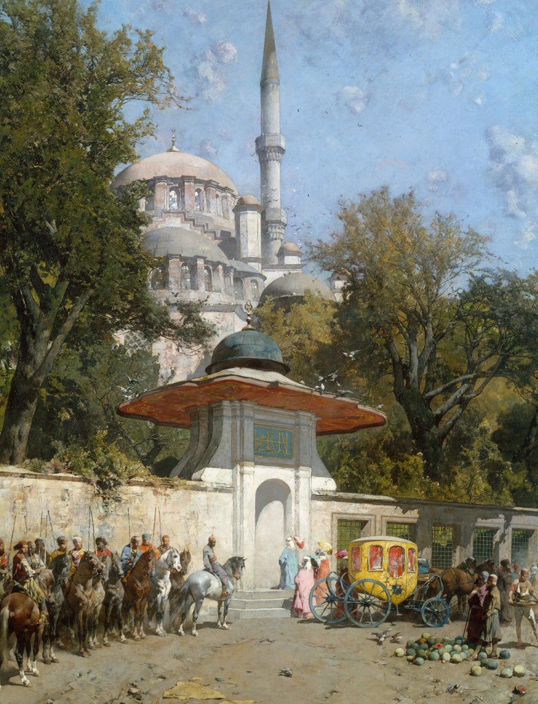 Detail of A Mosque, 1872 by Alberto Pasini