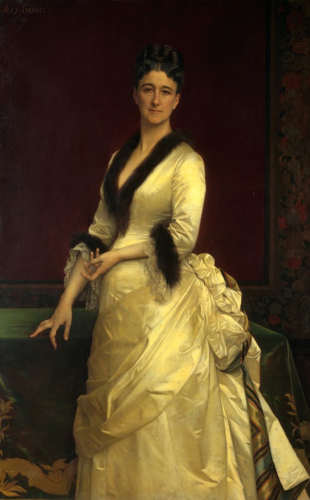 Detail of Catharine Lorillard Wolfe, 1876 by Alexandre Cabanel