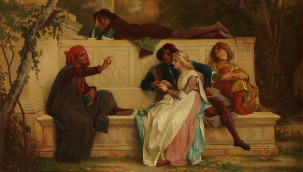 Detail of Florentine Poet, 1861 by Alexandre Cabanel