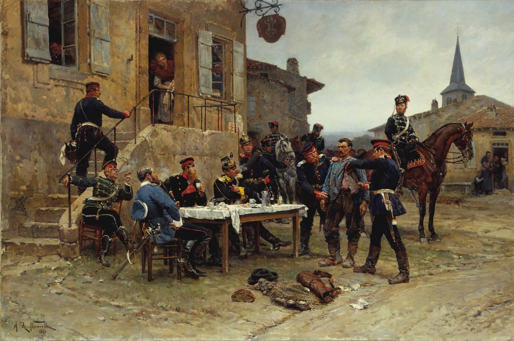 Detail of The Dispatch-Bearer, 1880 by Alphonse de Neuville