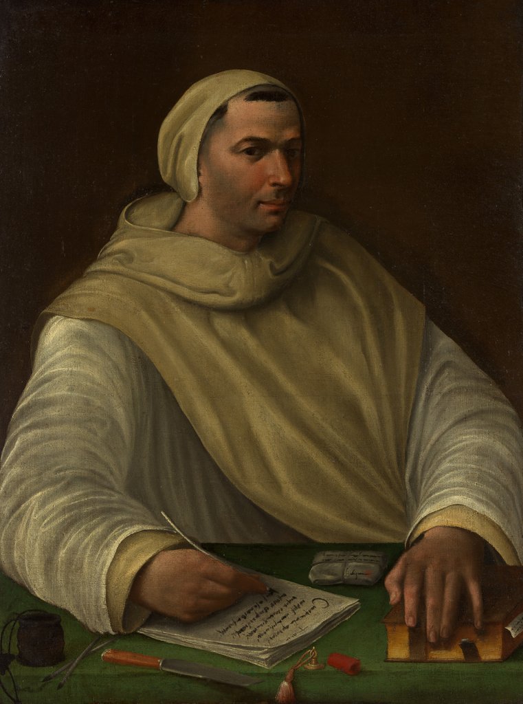 Detail of Portrait of an Olivetan Monk by Baldassare Peruzzi