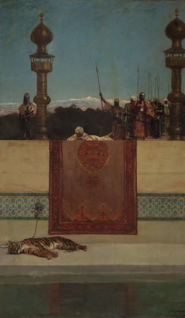 Detail of The Sultan's Tiger by Jean Joseph Benjamin Constant