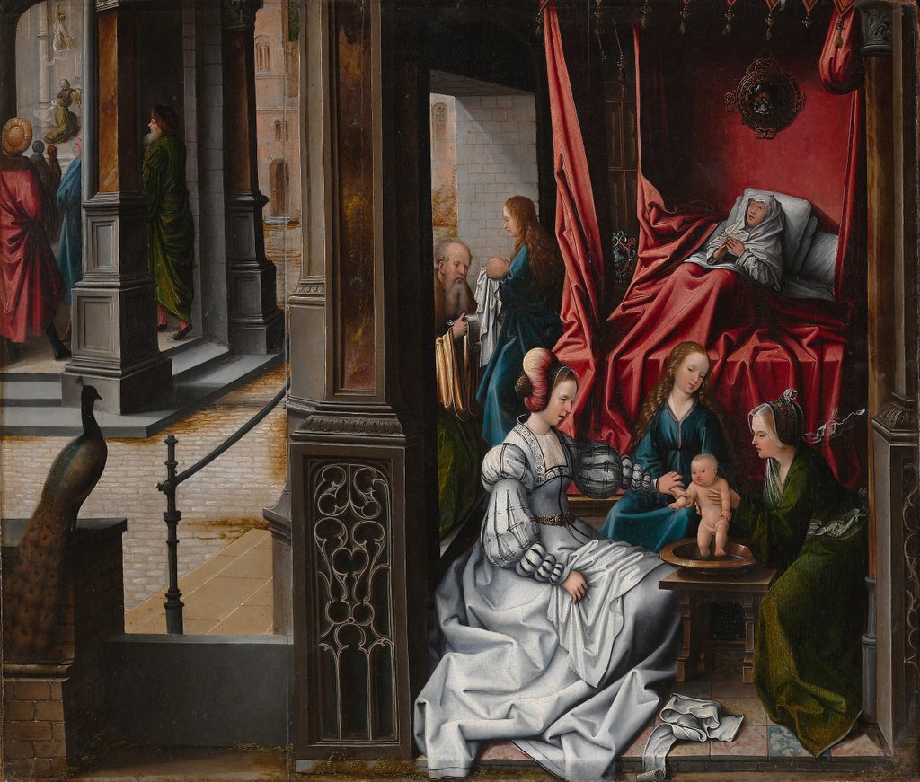 Detail of The Birth and Naming of Saint John the Baptist, ca. 1514-15 by Bernaert van Orley