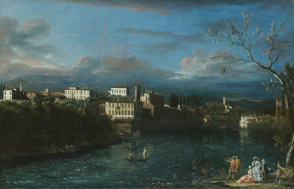 Detail of Vaprio d'Adda, 1744 by Bernardo Bellotto