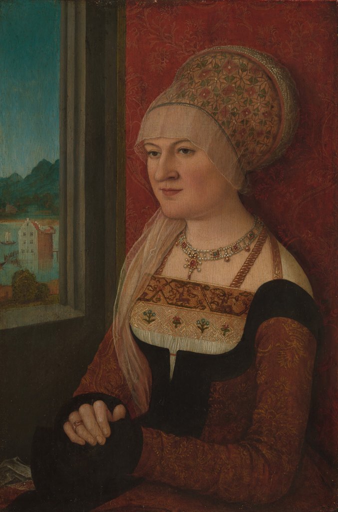 Detail of Portrait of a Woman, ca. 1510-15 by Bernhard Strigel