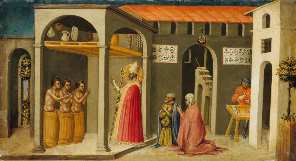 Detail of Saint Nicholas Resuscitating Three Youths, 1433-35 by Bicci di Lorenzo