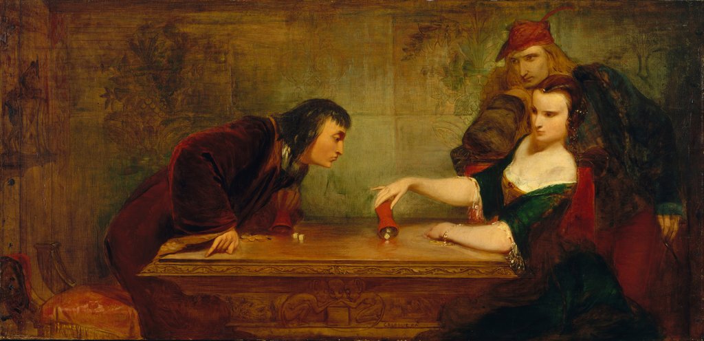 Detail of The Last Throw, ca. 1840 by Charles Robert Leslie