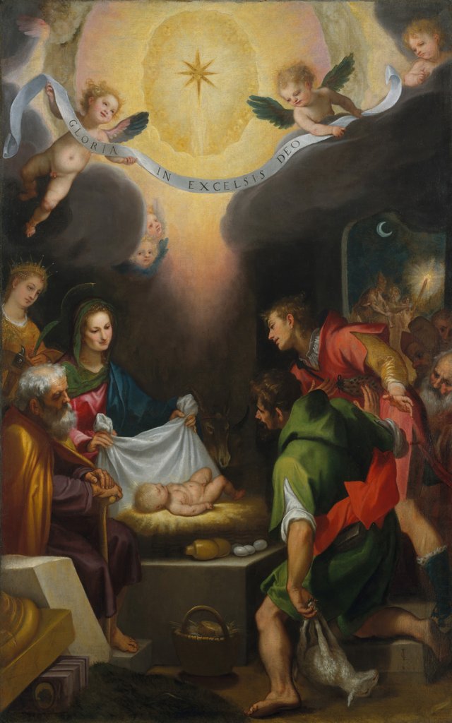 Detail of The Adoration of the Shepherds with Saint Catherine of Alexandria, 1599 by Lodovico Cigoli