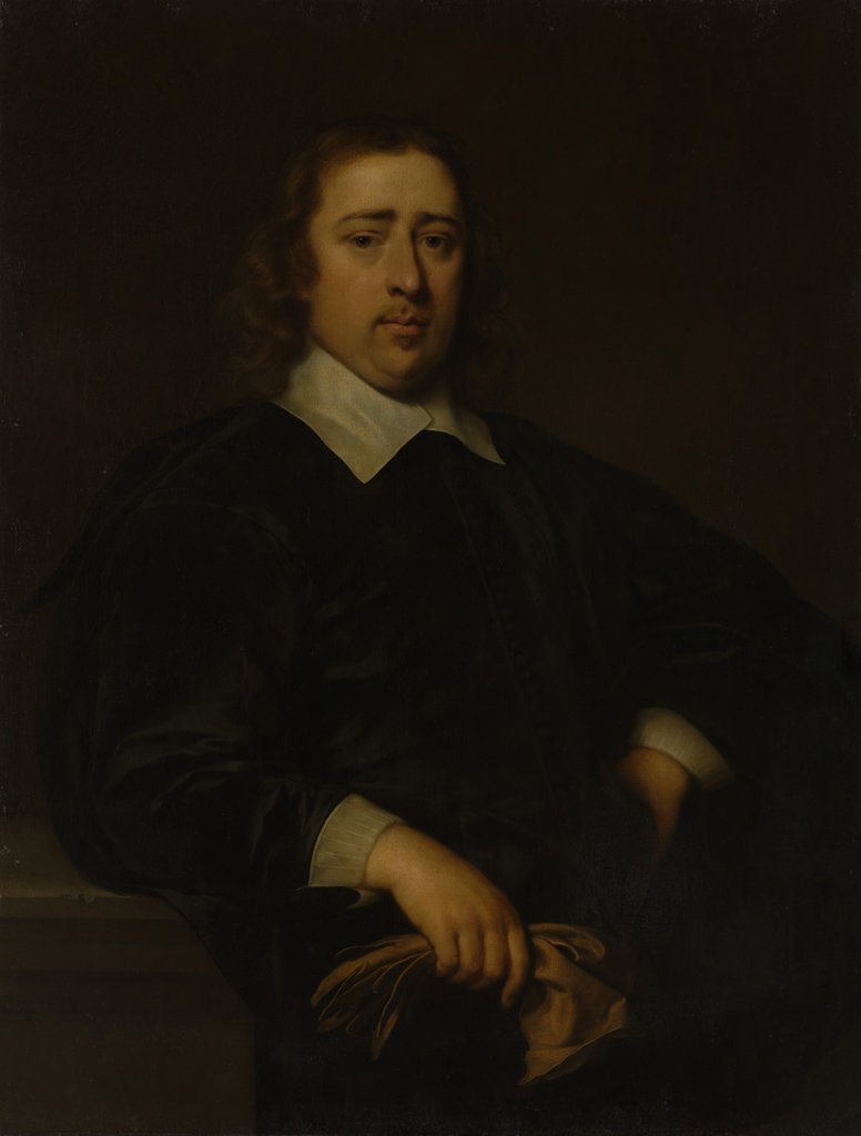 Detail of Portrait of a Man, 1648 by Cornelis Janssens van Ceulen