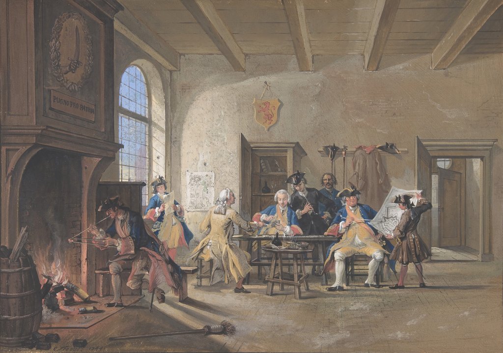 Detail of Guardroom Scene, 1744 by Cornelis Troost