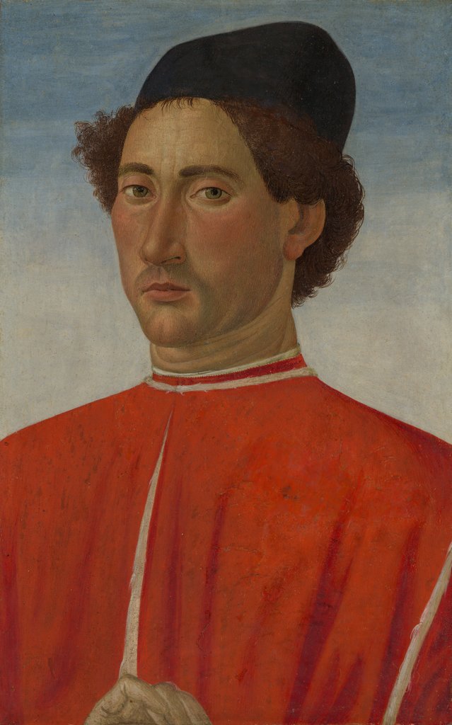 Detail of Portrait of a Man, ca. 1481-82 by Cosimo Rosselli