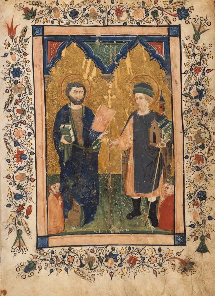 Detail of Saint Mark the Evangelist and Saint Sinibaldus Venerated by Members of a Lay…, ca. 1425-34 by Cristoforo Cortese