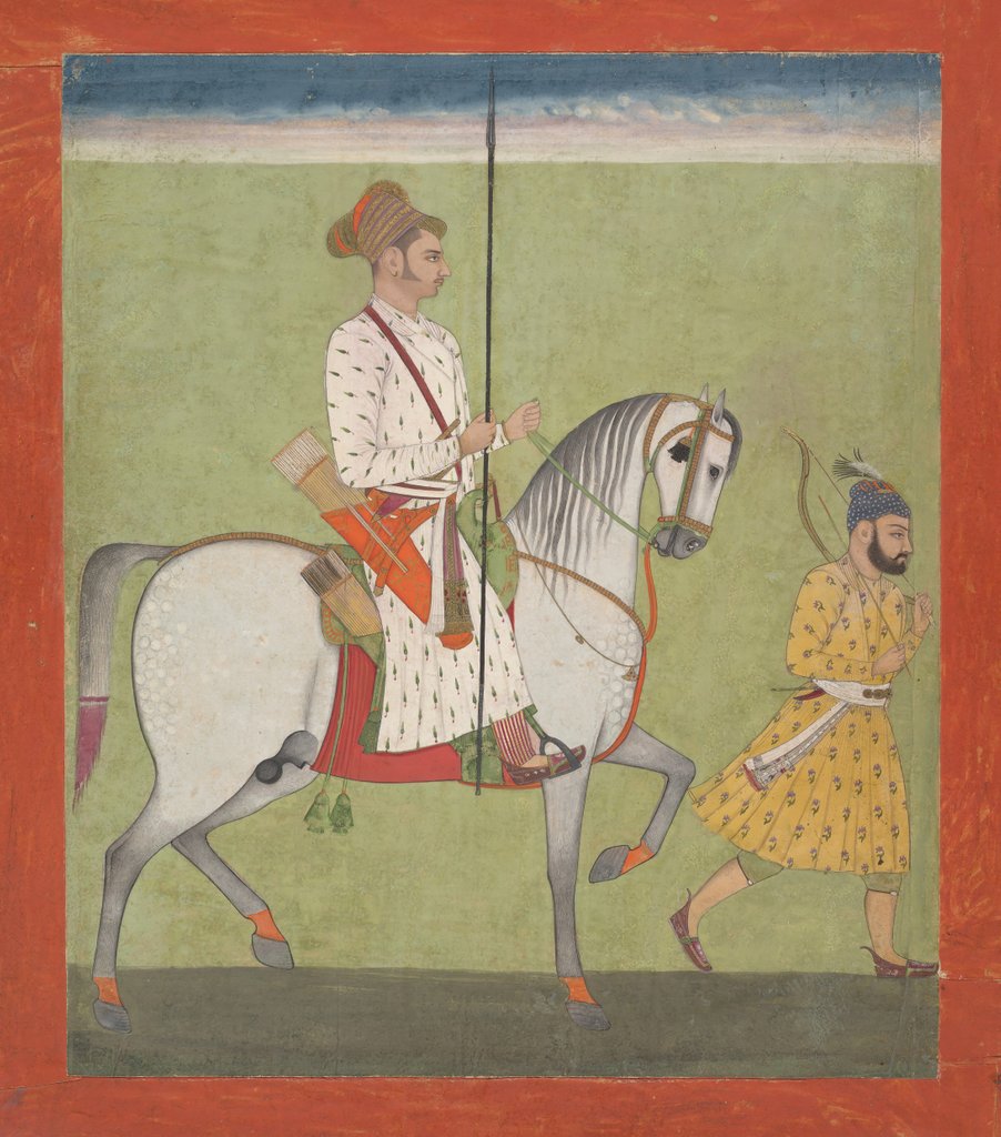 Detail of Jhujhar Singh on Horseback, ca. 1720-30 by Dalchand