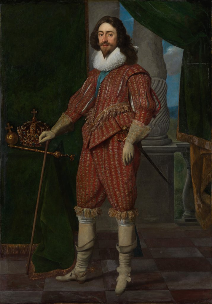 Detail of Charles I, King of England, 1629 by Daniel Mytens