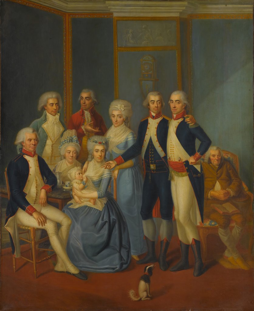 Detail of Portrait of a Military Family, ca. 1789-90 by Unknown