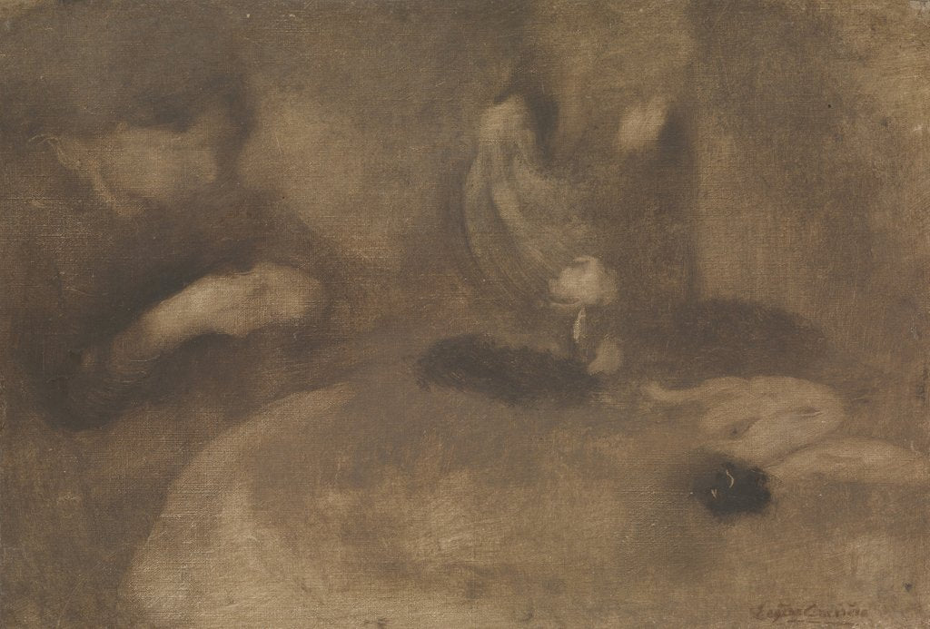 Detail of Women Sewing at a Table, ca. 1894-96 by Eugene Carriere