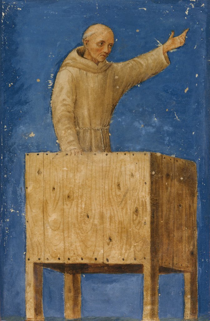 Detail of Saint Bernardino Preaching from a Pulpit, ca. 1470-75 by Francesco di Giorgio Martini