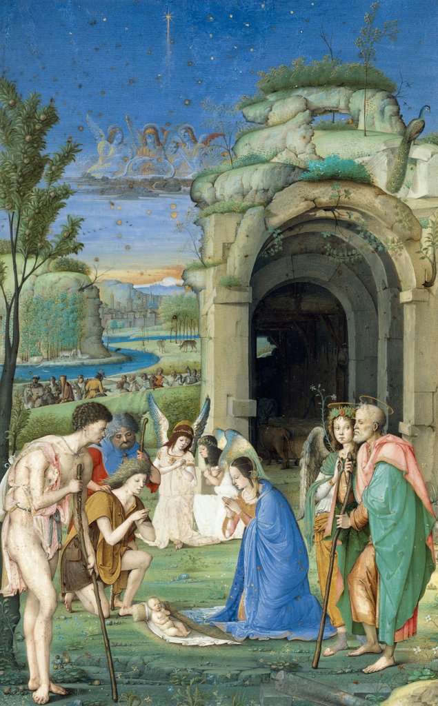 Detail of Adoration of the Shepherds, ca. 1500 by Francesco Marmitta