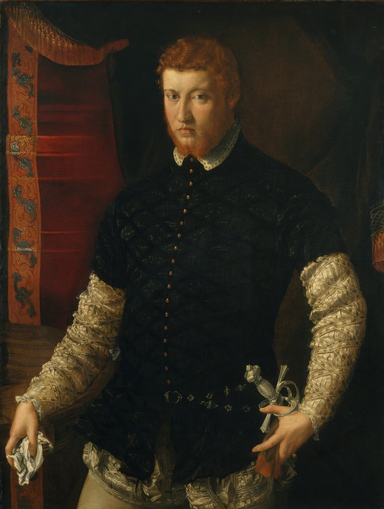 Detail of Portrait of a Man by Francesco Salviati