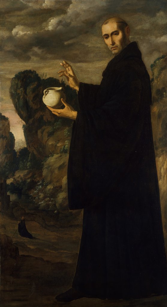 Detail of Saint Benedict, ca. 1640-45 by Francisco de Zurbaran