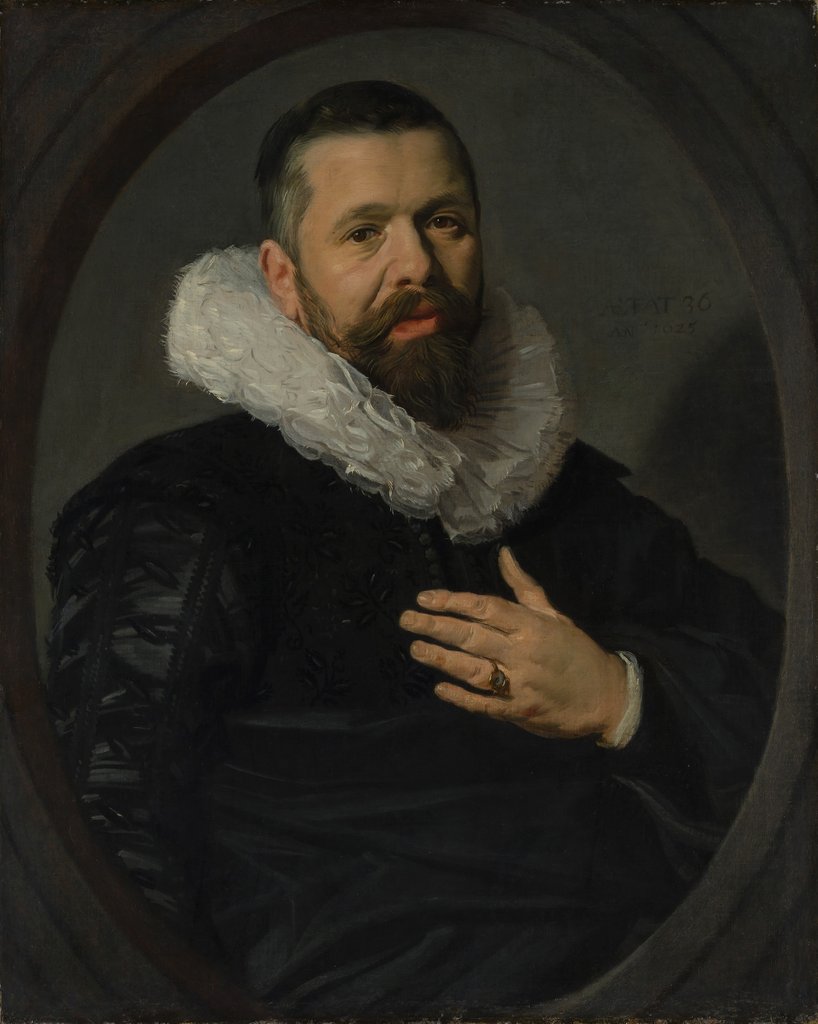 Detail of Portrait of a Bearded Man with a Ruff, 1625 by Frans Hals