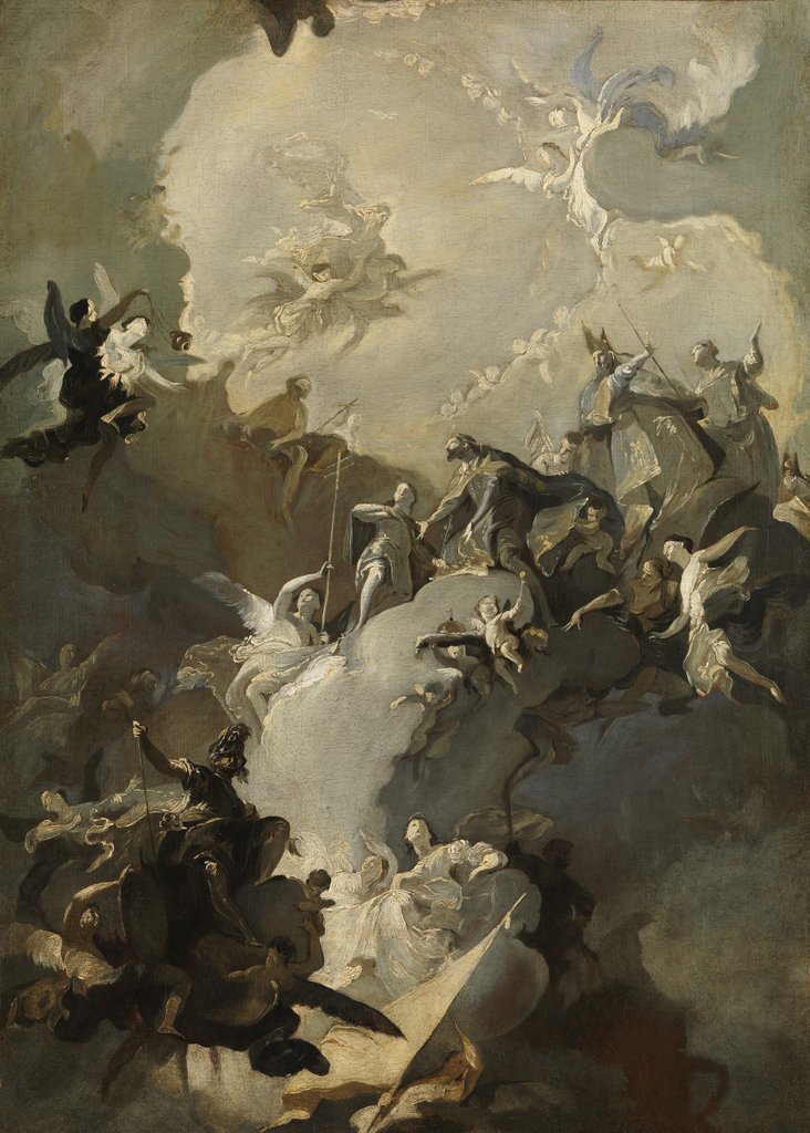 Detail of The Glorification of the Royal Hungarian Saints, ca. 1772-73 by Franz Anton Maulbertsch