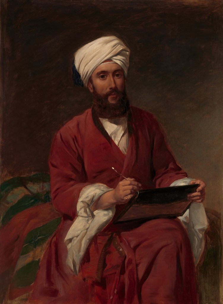 Detail of William Edward Dighton in Middle Eastern Dress, ca. 1852-53 by Frederick Goodall