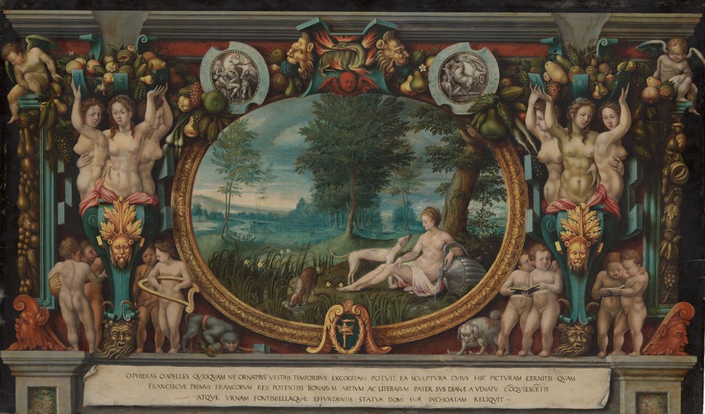 Detail of The Nymph of Fontainebleau by French Painter