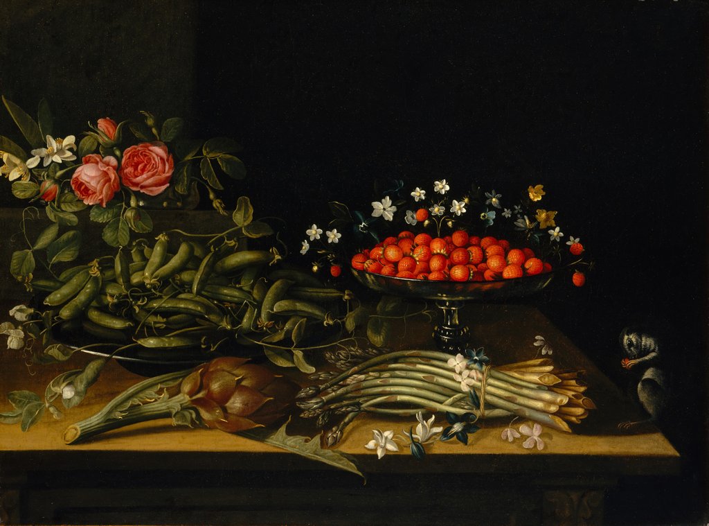 Detail of Still Life with Strawberries by French Painter