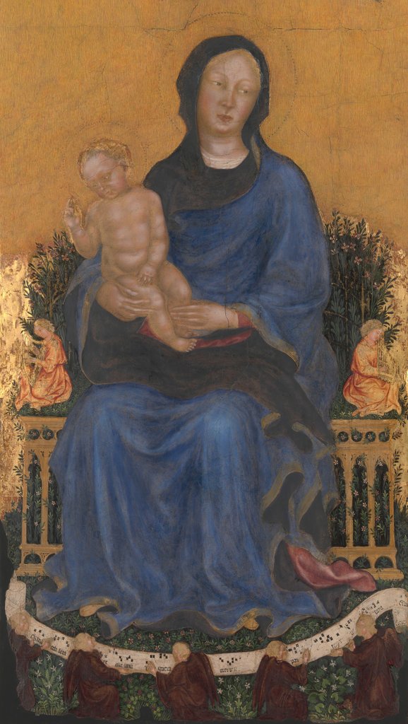 Detail of Madonna and Child with Angels by Gentile da Fabriano